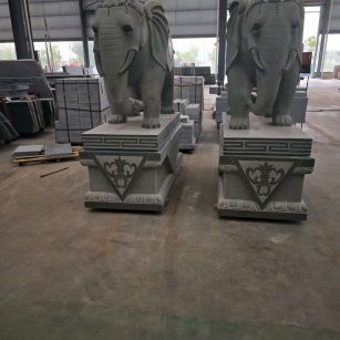 无锡芝麻灰花岗岩对象 芝麻白芝麻灰大象