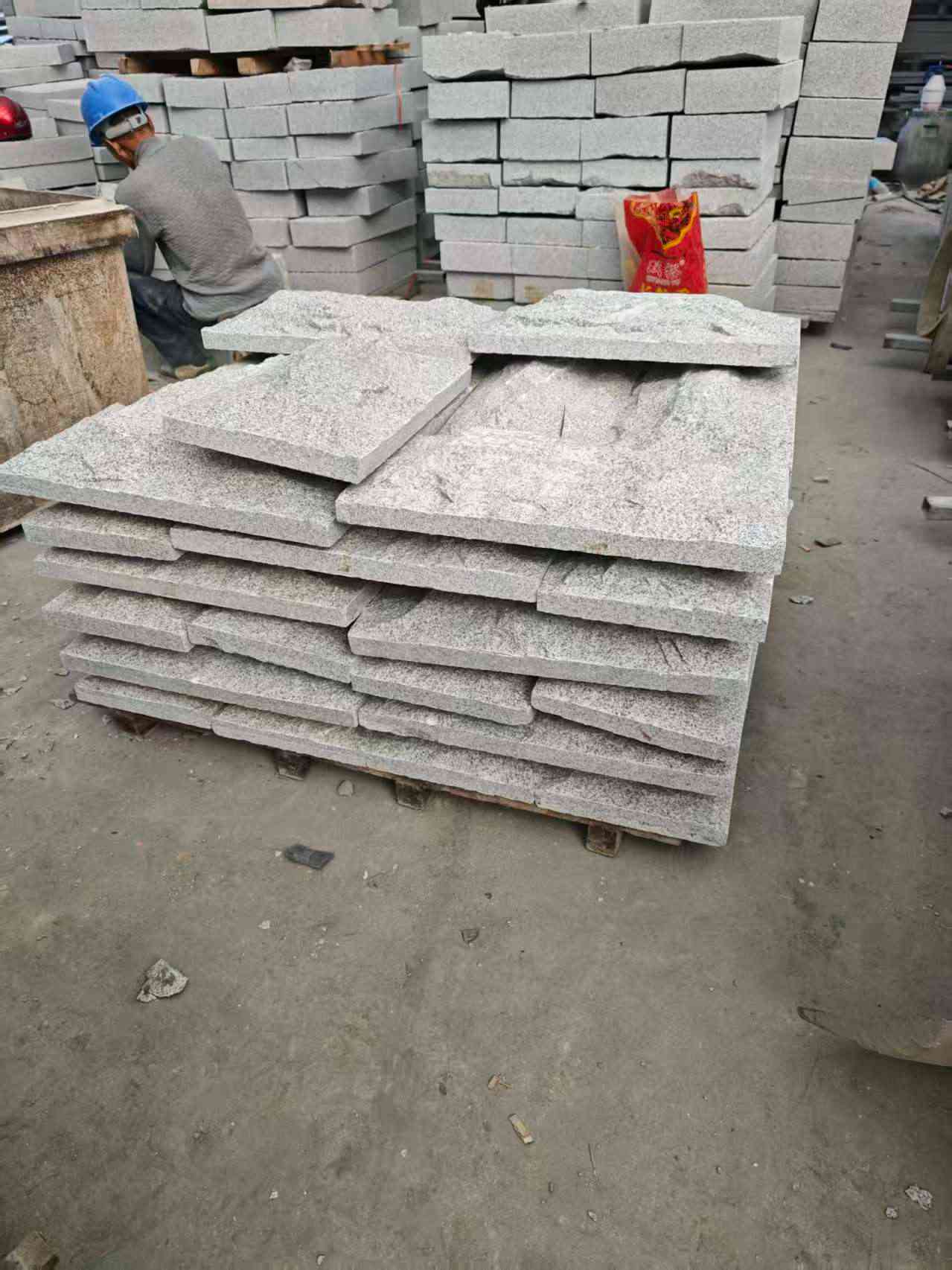 无锡芝麻白蘑菇石，自然面