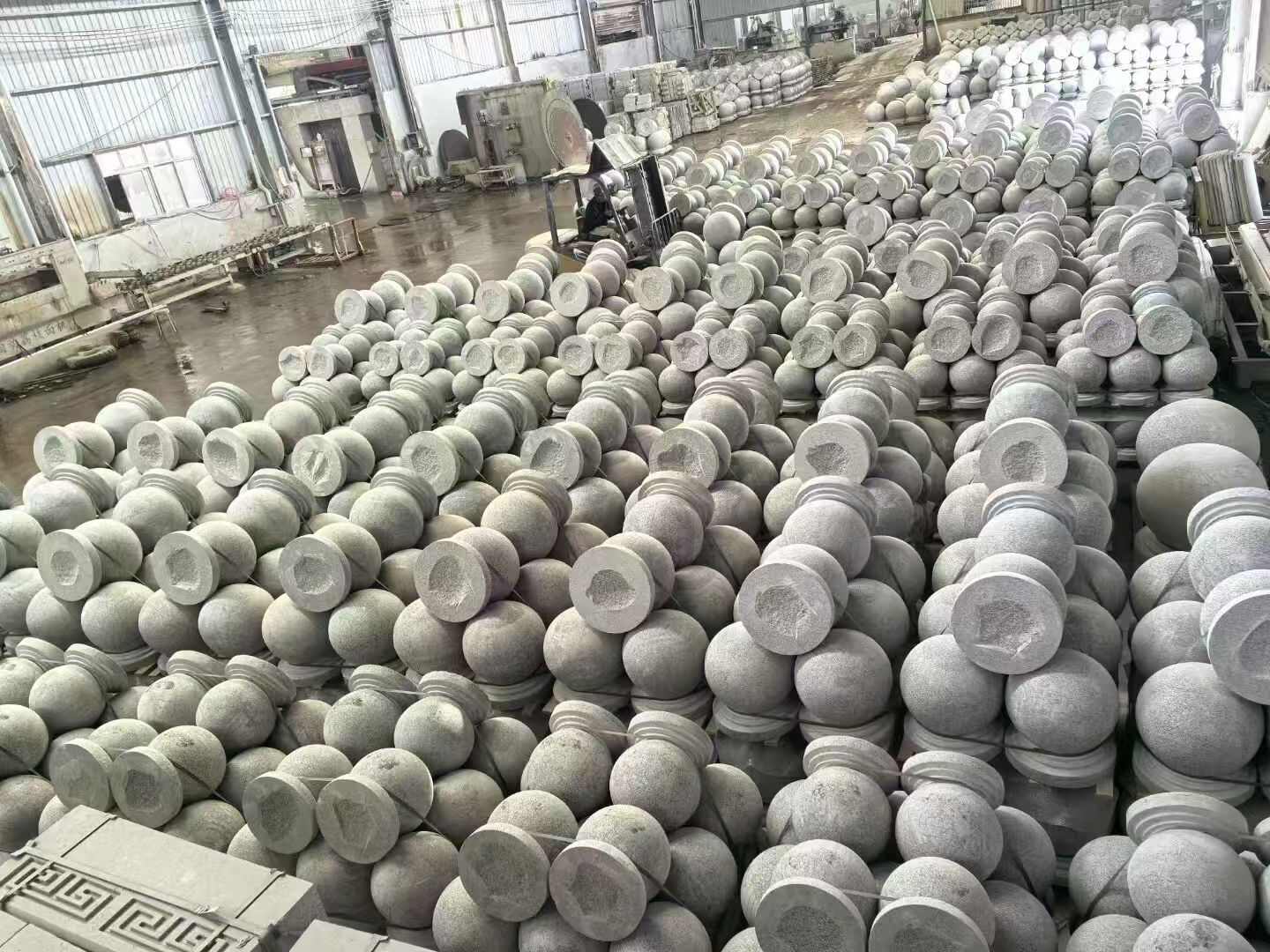 无锡芝麻白圆球 石球 挡车球